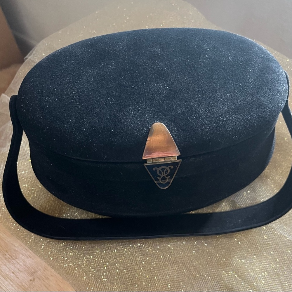 Vintage Rare Bienen Davis Velvety Black Shoulder bag